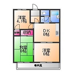 メゾン・フローレンス 3DKの間取図画像