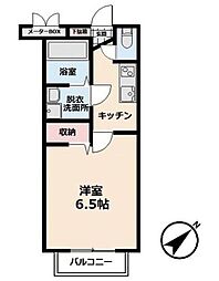 アルトハイツ 1Kの間取図画像