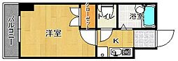マンション花房 1Kの間取図画像