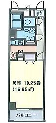 サーティーフォービル 1Kの間取図画像