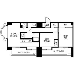 ラ・クレッツ小豆沢 2LDKの間取図画像