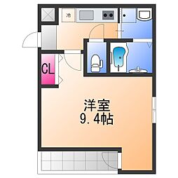 フジパレス堺鳳中6番館 1Kの間取図画像