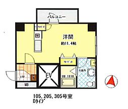 エスペランサ豊玉 ワンルームの間取図画像