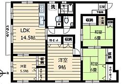 エクセル永山 2階4LDKの間取り