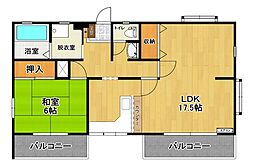 ドーブルハウスB 1LDKの間取図画像