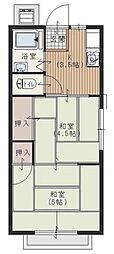 パナハイツ粕谷 2Kの間取図画像