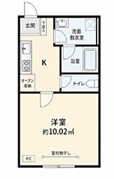 Lucent船橋 1Kの間取図画像