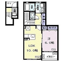 アルコバレーノ1 1LDKの間取図画像