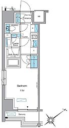 ルフォンプログレ赤塚 5階1Kの間取り