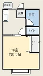 ワイエムハイツ 1Kの間取図画像