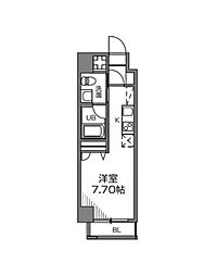 ルアンシナル ワンルームの間取図画像