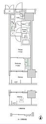 ブルックサイドレジデンス木場 2Kの間取図画像