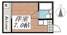 メゾン・ド・サリアン ワンルームの間取図画像