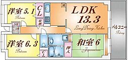 シティ南落合 3LDKの間取図画像