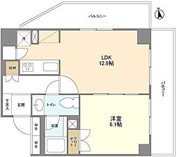 BPRレジデンス代々木 1LDKの間取図画像