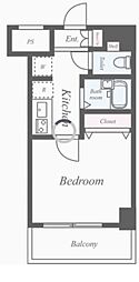 スカイコート文京茗荷谷 1Kの間取図画像