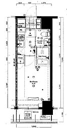 グラントゥルース練馬3 1Kの間取図画像