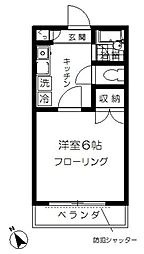 ハイツサワハタ 1Kの間取図画像