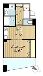 ヴェルヒルズ町田 1DKの間取図画像