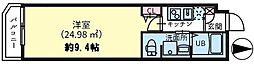 スマートVILLA千鳥 1Kの間取図画像