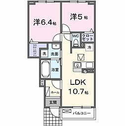 リアトリス曳舟 2LDKの間取図画像
