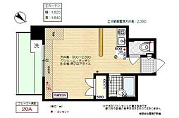 フォレスト青葉 7階ワンルームの間取り