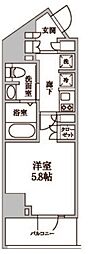 レジディア中延2 1Kの間取図画像