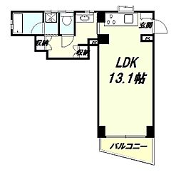フォンティーヌ茅 ワンルームの間取図画像
