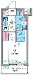 GENOVIA天王台 3階1Kの間取り