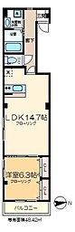 メゾン・ド・ベアー 1LDKの間取図画像