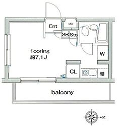 シティ深沢 ワンルームの間取図画像