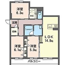 レイクマハール 00101 ｜ 茨城県水戸市千波町1192-33（賃貸マンション3LDK・1階・81.54㎡） その2