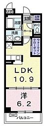 ベルソレイユ 1LDKの間取図画像