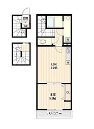 アーバンパーク宮前平WEST 1LDKの間取図画像
