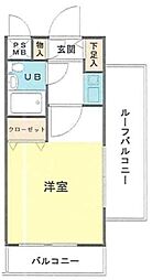 ライオンズマンション中野南 1Kの間取図画像