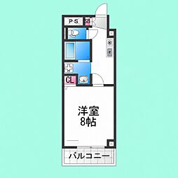 鳳TKハイツ2号館 1Kの間取図画像