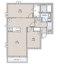 Kailua 2LDKの間取図画像