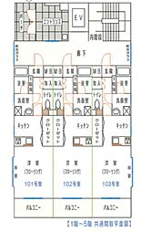 八千代レジデンス新都心 1Kの間取図画像