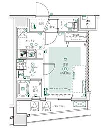 フェルクルール田端ルネサンスコート 1Kの間取図画像