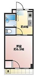 テラストーク相模原 1Kの間取図画像
