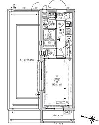 クラシア千歳船橋アーバンプレミオ 1Kの間取図画像