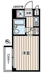 中央コーポ ワンルームの間取図画像