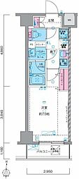 ジェノヴィア南千住5スカイガーデン 1Kの間取図画像