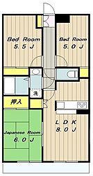 アーバンプレイス橋本 5階3LDKの間取り