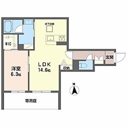 シャルール メゾン 1LDKの間取図画像