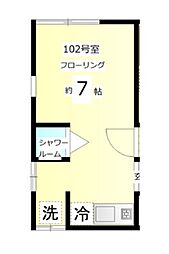 ハウスヒロ ワンルームの間取図画像
