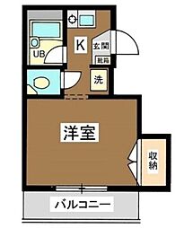 メゾンプルミエール 1Kの間取図画像