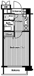 アーバイル目白台 1Kの間取図画像