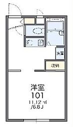 レオパレスモーガン 1Kの間取図画像