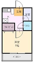 南行徳レインボーブリッジ 1Kの間取図画像